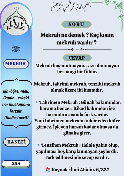 Dini Fetvalar ve Fıkıh Konuları