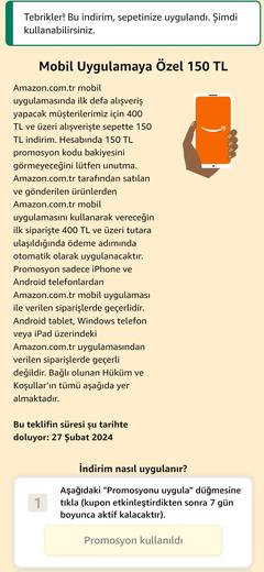 AMAZON 200 e 80 Sepette İndirim !!!