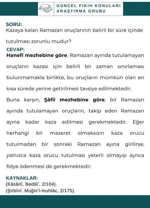 Dini Fetvalar ve Fıkıh Konuları