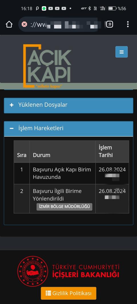 AÇIK KAPI : PORT VE ALTYAPI TALEPLERİNİZİ İLETEBİLİYORSUNUZ.