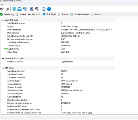 Sorunsuz / Arızalı 3,5&quot; ve 2,5&quot; SSD/MEKANİK SATA IDE M2 Diskler