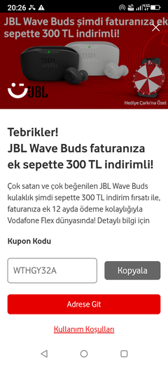 Vodafone Haftalık Çark hediyelerini buyrun yazalım