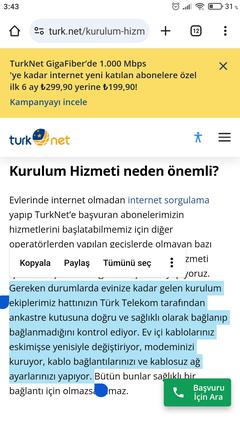 Türknet Ek Ücret Talebi