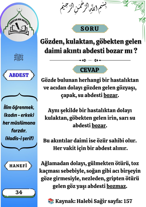 Dini Fetvalar ve Fıkıh Konuları