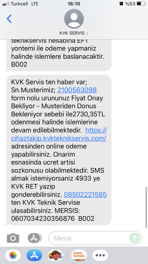 HEPSİBURADA VE KVK SERVİS AİRPODS REZİLLİĞİ