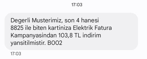 TEB Kredi Kartı elektrik faturası OÖT %20 iade - 300 TL