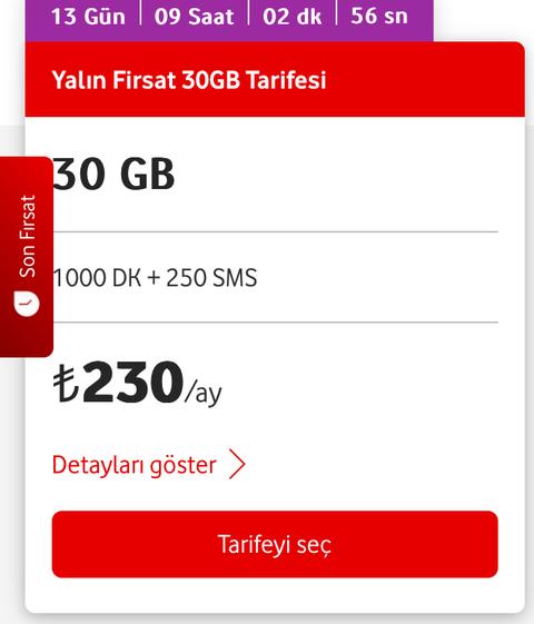 Vodafone dan Yalın Fırsat Tarifeler! Son Geçiş Tarihi 5 Mart! 60 GB 324₺