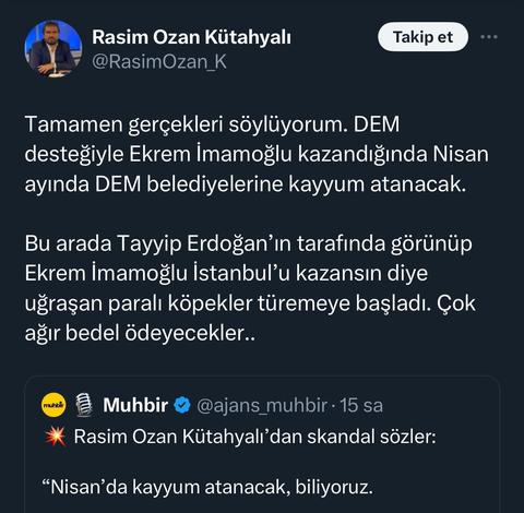 AKP’lilerin kavgası büyüyor. Rasim Ozan Kütahyalı ve Cem Küçük birbirine girdi.
