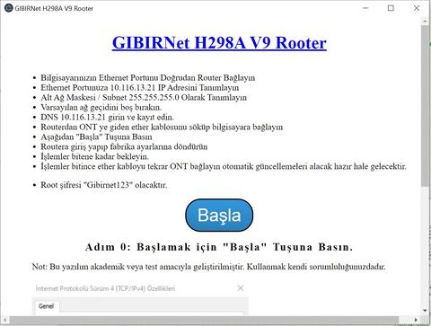 IPV6 İÇİN H298A V9 ROUTER ROOT HESAP OLUŞTURMA