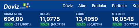 düş güşler yüzünden Dolar ve Euro yeni tarihi rekorunu yaptı dolar 13.50 euro 14.47