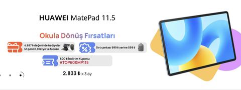 (bitti) Huawei MATEPAD 11.5" tablet 8BİNTL KLAVYE MOUSE KALEM YANINDA HEDİYE