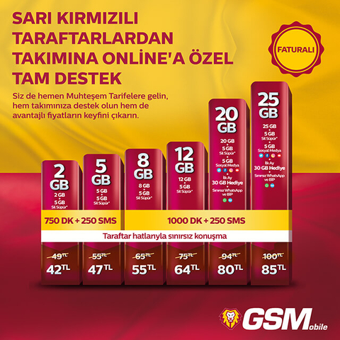  Taraftar Hatları: Fenercell | GSMobile | Kartalcell | Trabzoncell