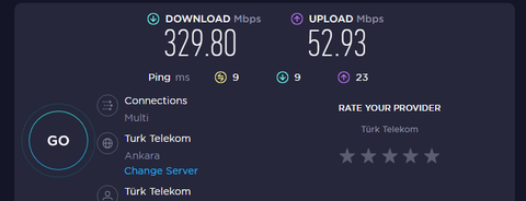 türk telekom 1000mbps bağlattım ama hızımı tam alamıyorum