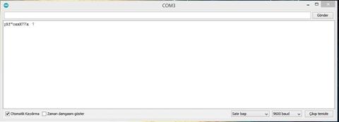 Aurdiuno seri port ekranındaki semboller