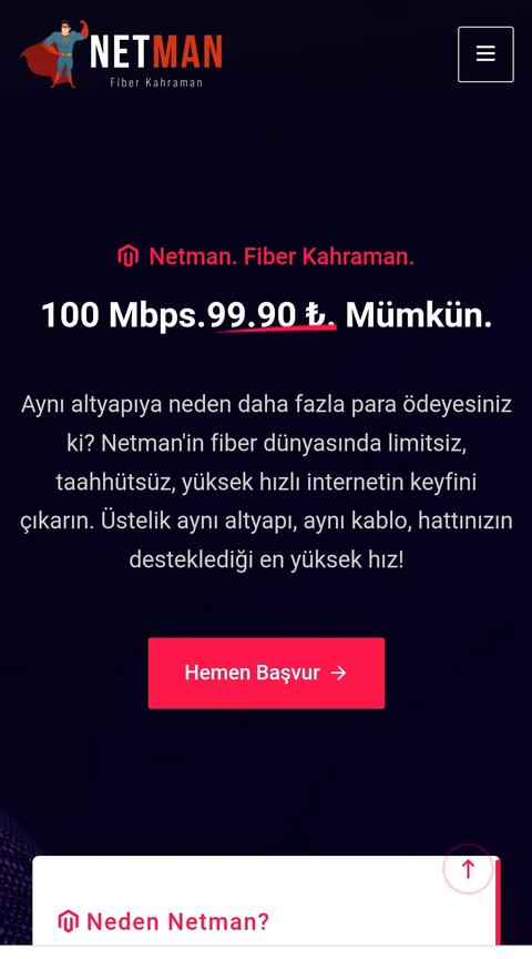 Netman 100 Mbps 99,90 TL