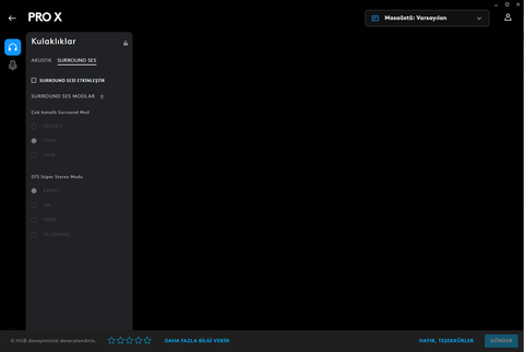 logitech g pro x kulaklık sesin az çıkması sorunu