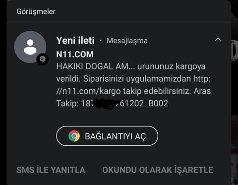 N11'den aldığım ametist taşı ve gelen ofsayt sms