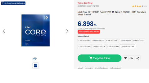 11900kf 6898 tl vatan