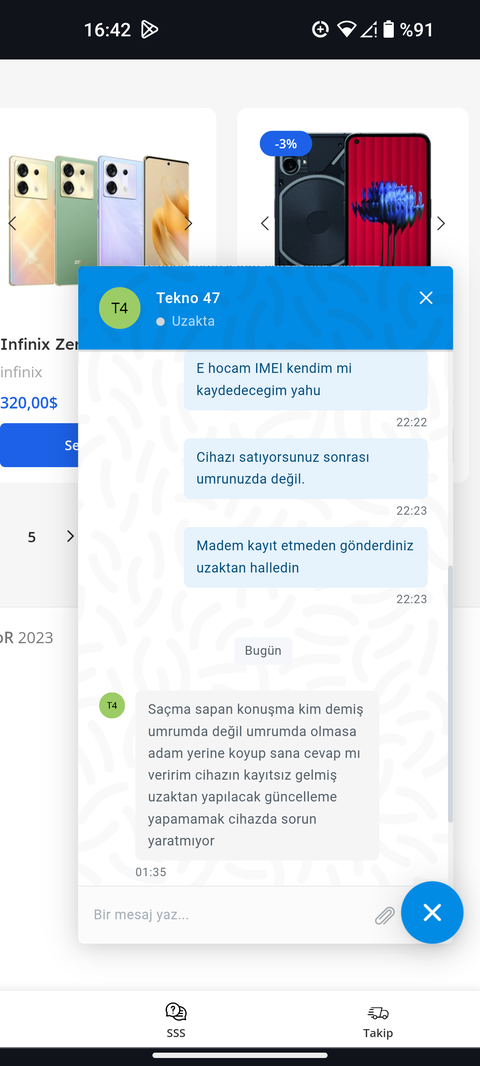 Ahmet Mardin, Tekno 47 Satıcısından Uzak durun