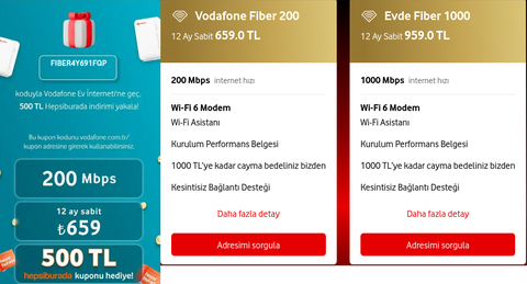 Vodafone Link AT 58 GB - Ev İnterneti 500TL Kazan Referans Konusu
