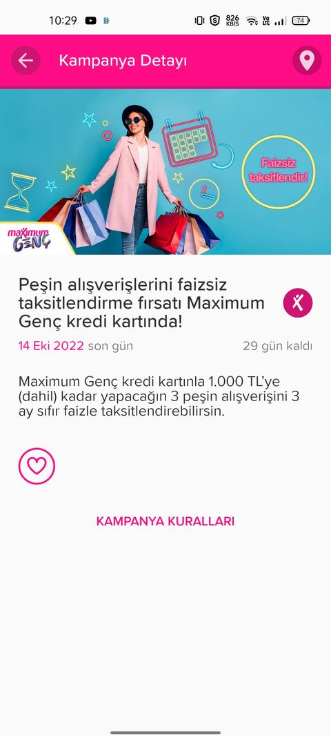 Maximum Genç Kampanyaları (Ana Konu)