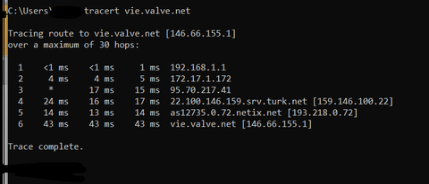 vie.valve.net ping sonucumuzu paylaşalım.