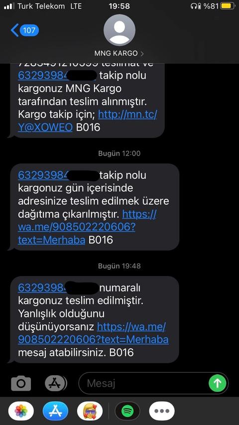 Mng Kargo Dolandırılıcığı SS'li