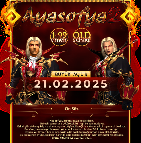 ✨ Ayasofya2 1-99 Oldschool Yapısıyla 21 Şubat 21.00'da Sizlerle !