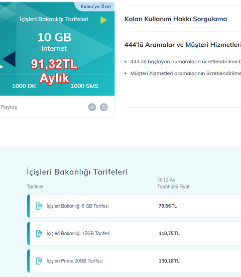 Tüm Operatörler Kamu - Özel Sektör Tarifeleri Referans Bulma (ANA KONU 2024)