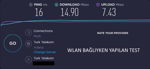 LAN'dan WLAN'a Geçince Hızım Düşüyor