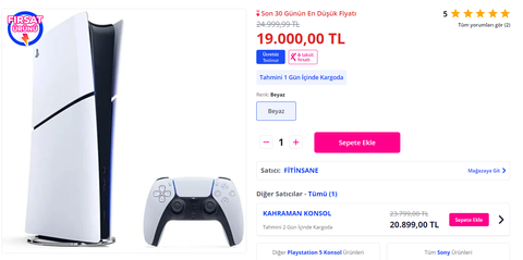 🔥🔥🔥PS5 Slim: 19.000 TL (İthalatçı Garantili) Bugüne kadarki en düşük fiyat