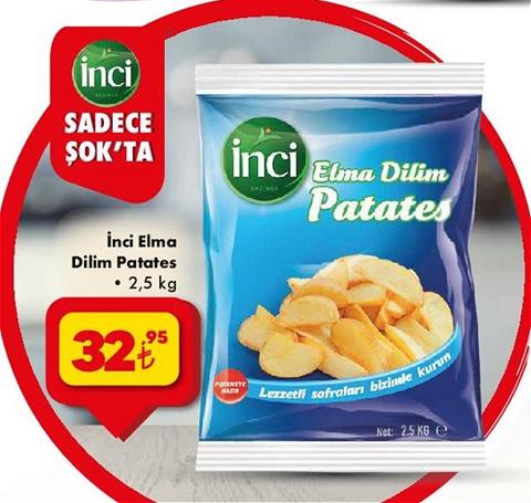 Şok Market İnci patates 2,5 30 tl