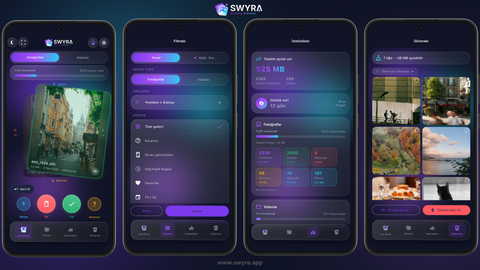Galerinizi kaydırarak temizleyen bir uygulama yaptım: Swyra (Android + iOS, Türkçe)