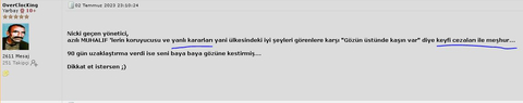 Nat Alianovna nickli yöneticinin köşeye sıkışıp cevap veremediğinde konuları kilitlemesi.