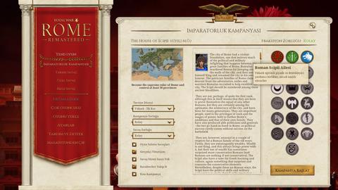 Total War:Rome Remastered TÜRKÇE YAMA