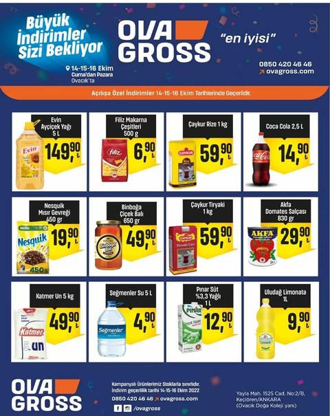 Ankara OvaGros 1kg caykur Tiryaki 59.90 vb