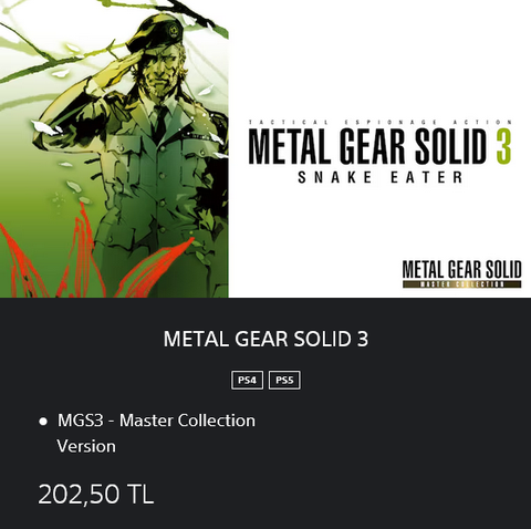 Metal Gear Solid: Master Collection Vol. 1 & Vol. 2 [PS5 / PS4 ANA KONU]