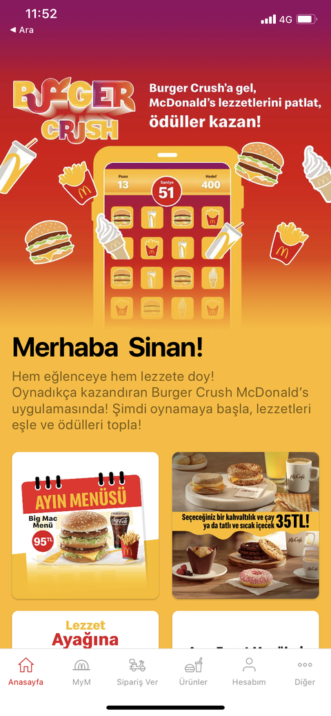 McDonald’s Uygulamasından Bedava Big Mac Menü 🎁