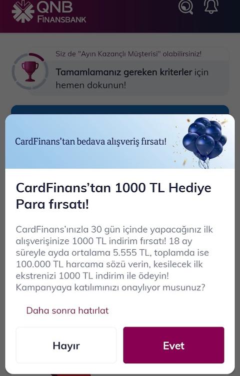  FİNANSBANK KAMPANYALAR ( CARDFİNANS - FİXCARD - CARDFİNANSNAKİT )