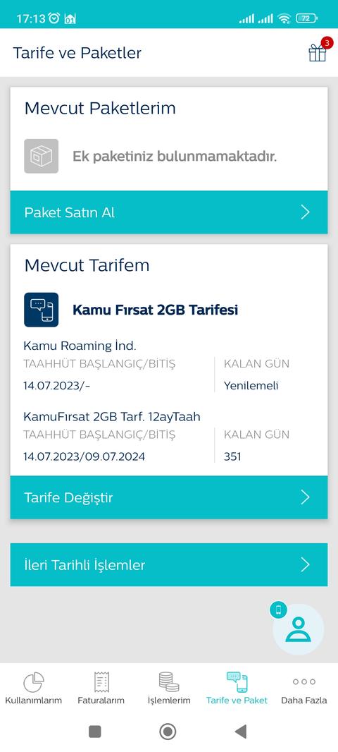 Türk Telekom faturalıya geçene 500 dk 2 gb 26 tl