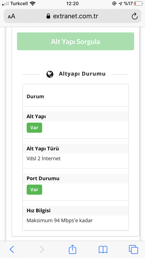 Alt yapı sorgulamada alabileceğim maksimum hız düştü