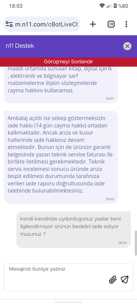 Reeder telefonların ekran parlaklığı sorunsalı ve N11 iade rezaleti (icradan parayı aldım)