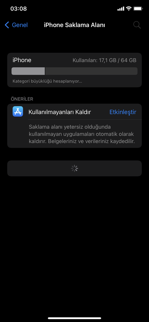 IP 11 saklama alanı görünmüyor