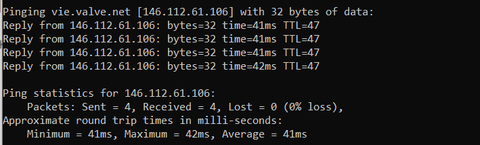 vie.valve.net ping sonucumuzu paylaşalım.