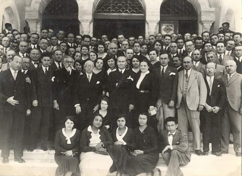 Atatürk ve 1933'de Almanya'dan aldığı bilim adamı mülteciler
