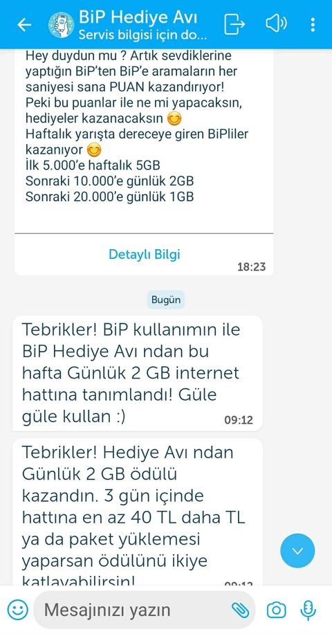 Bip Hediye Avı!