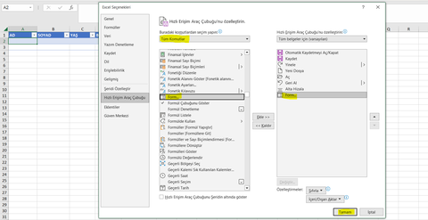 Excel'de Veri Giriş Formu Yapımı