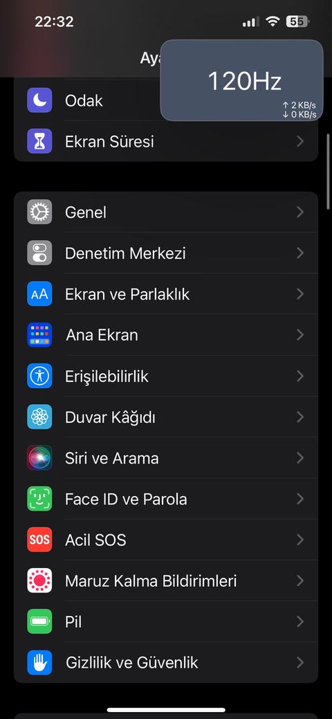 iPhone'unu 120 HZ'de Kullanmak İsteyenler Gelsin