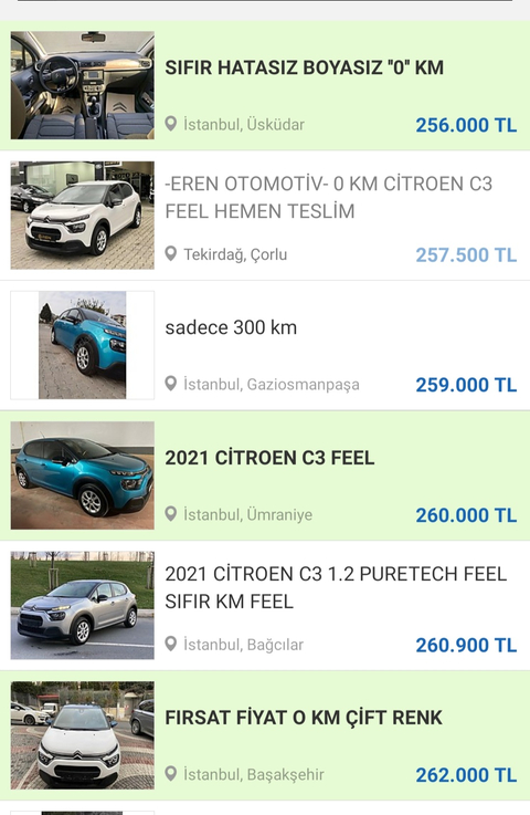 250.000 TL ye en az 2016 araç tavsiyesi??