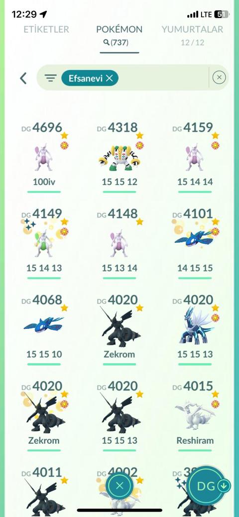 LVL 50 satılık Pokemon Go hesabı